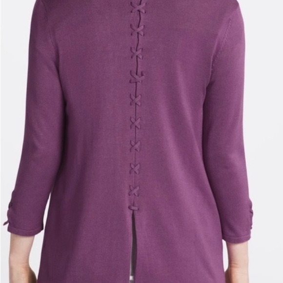 Chic Purple Women's Cardigan - Picture 2 of 3